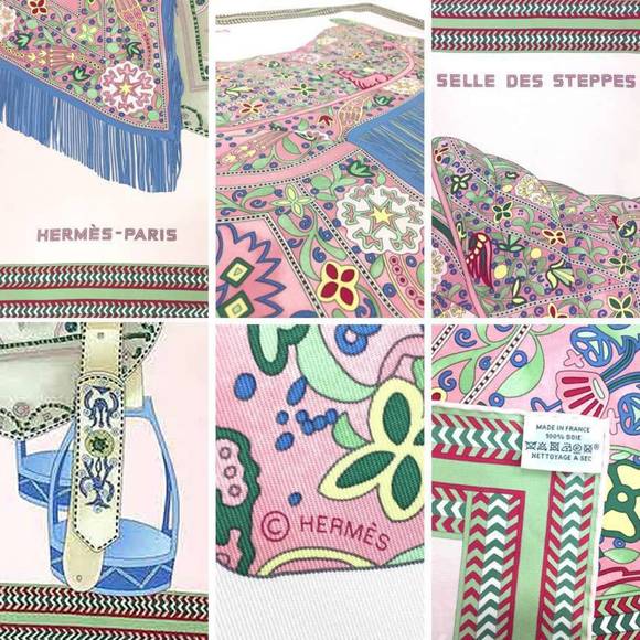 HERMES Scarf Muffler Carre 90 Selle des Steppes Sel de Step 2021 - Picture 3 of 3